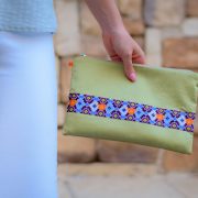 Silk handmade pouch olive_Antelope_.15-min