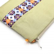 Silk handmade pouch olive_Antelope_.7-min