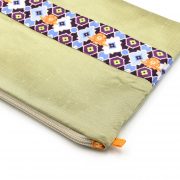 Silk handmade pouch olive_Antelope_.8-min